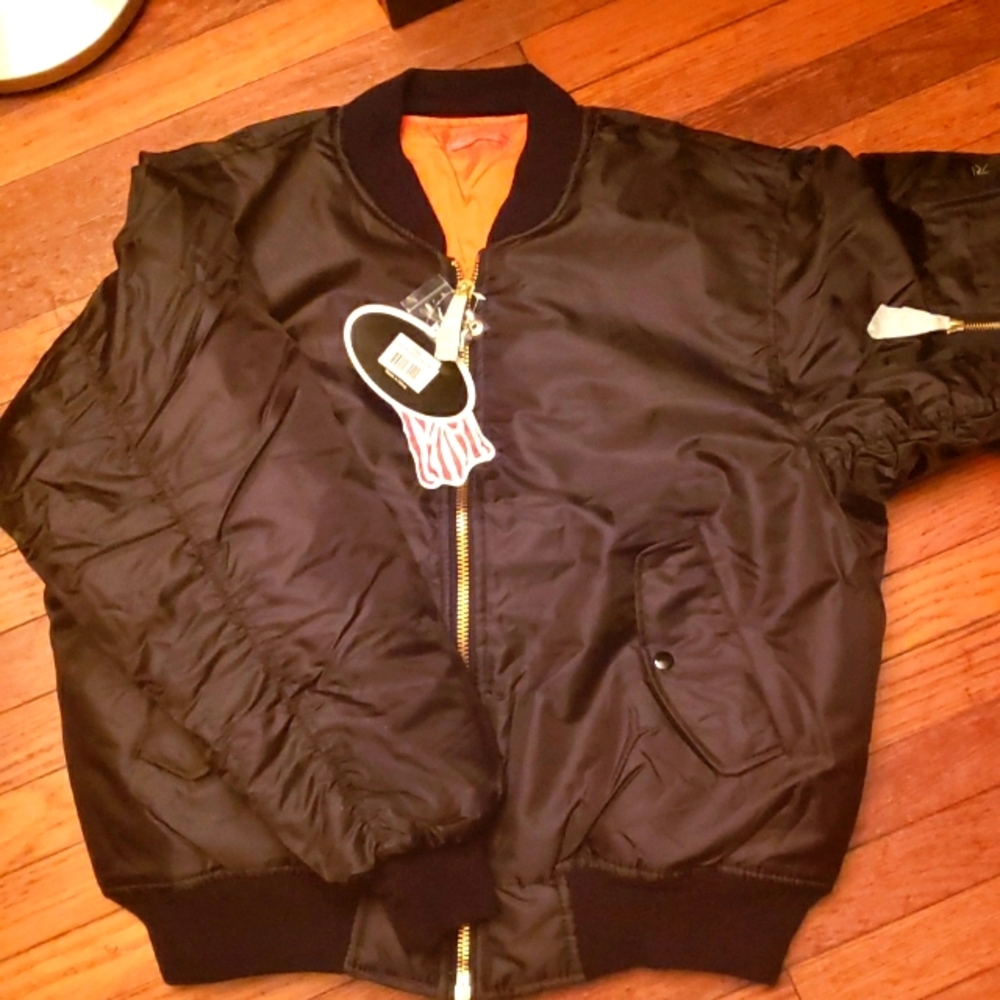 Rothco MA-1 flight jacket,  black,  large